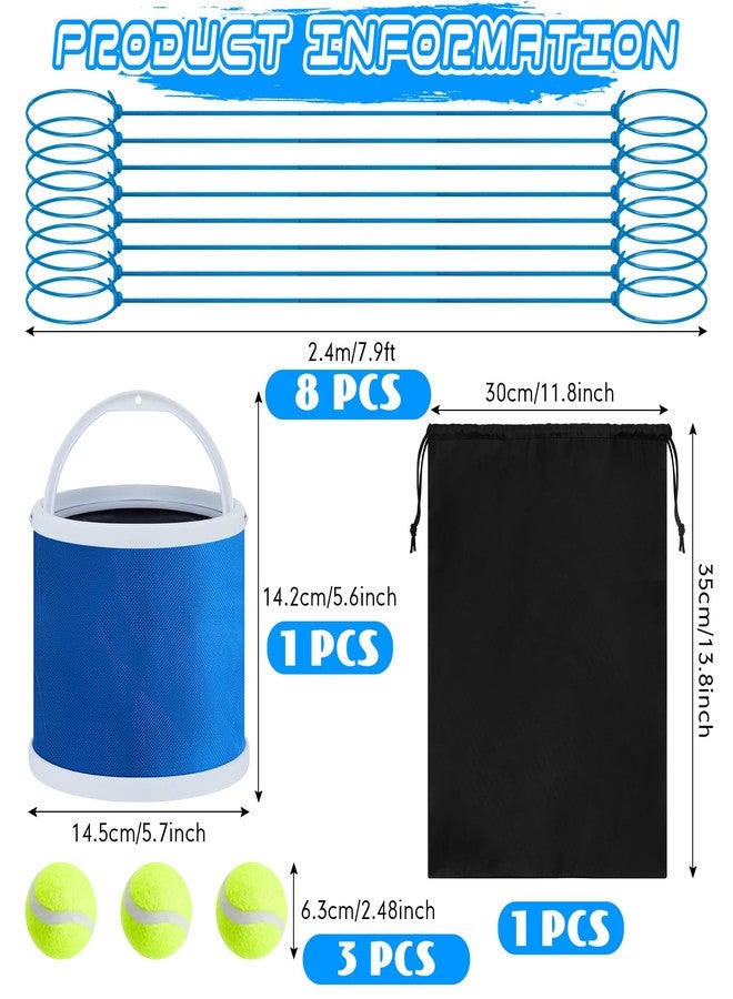 Soulchen 13 Pcs Team Building Game with Buckets and Balls Set Family Fun Group Games Challenge Outdoor Team Building Activities for Game Sports Day Activity Family Night or Party(Blue) - Image 2